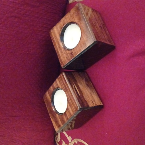 HOST PICK! Wood candle holders 2 pk - Picture 2 of 5